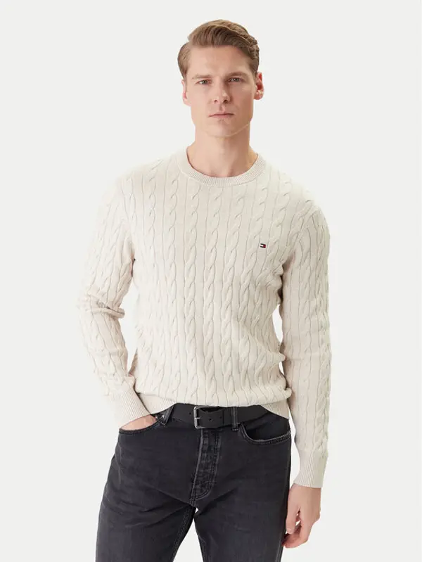 Tommy Hilfiger Tommy Hilfiger Džemper MW0MW33132 Bež Regular Fit
