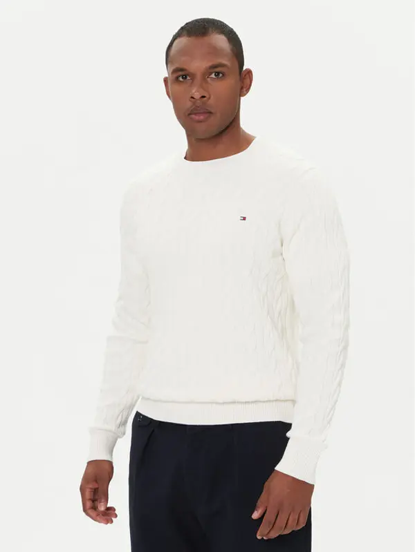 Tommy Hilfiger Tommy Hilfiger Džemper MW0MW33132 Écru Regular Fit