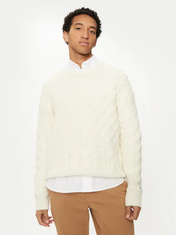 Tommy Hilfiger Tommy Hilfiger Džemper MW0MW36546 Bijela Regular Fit