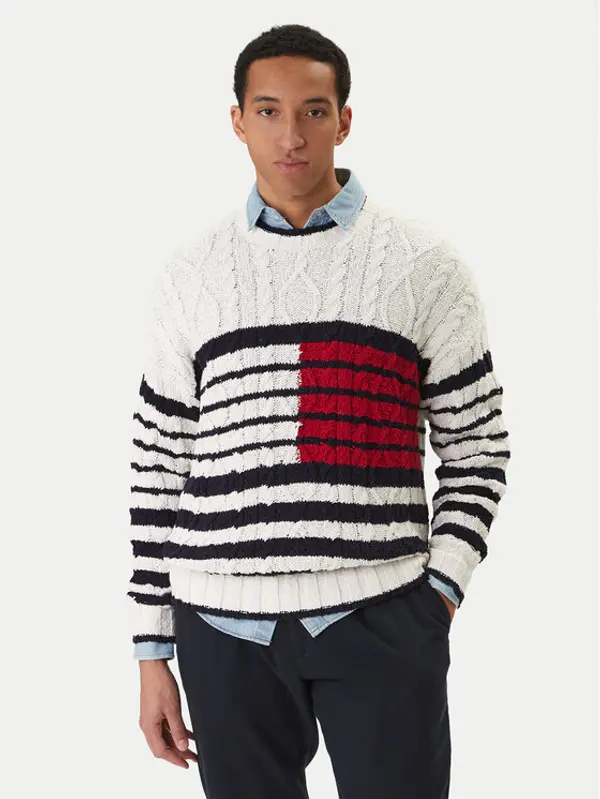 Tommy Hilfiger Tommy Hilfiger Džemper MW0MW42782 Écru