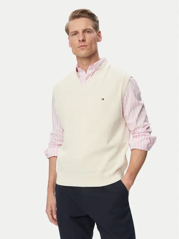 Tommy Hilfiger Tommy Hilfiger Džemper MW0MW43244 Krem Regular Fit