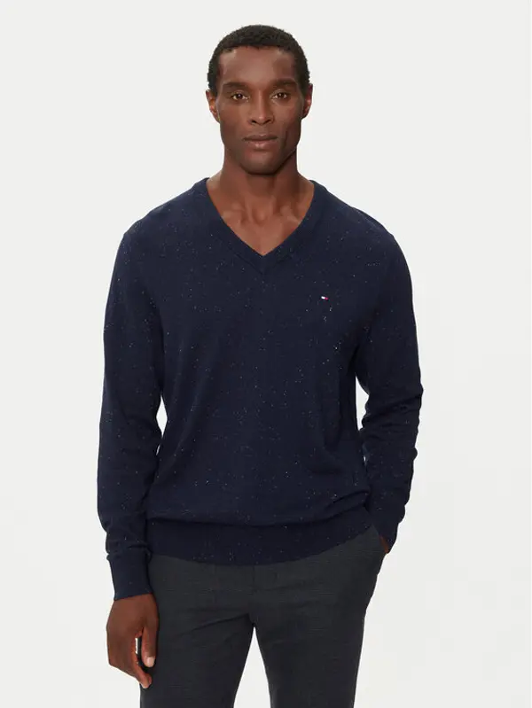 Tommy Hilfiger Tommy Hilfiger Džemper Pima Org Ctn MW0MW28047 Tamnoplava Regular Fit