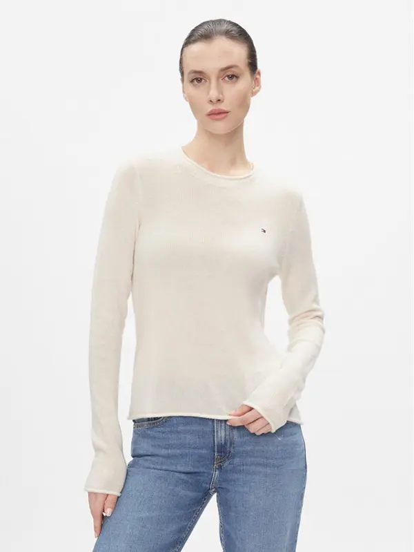Tommy Hilfiger Tommy Hilfiger Džemper Soft Wool C-Nk Sweater WW0WW40264 Žuta Regular Fit