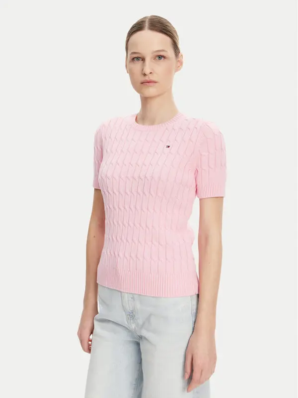 Tommy Hilfiger Tommy Hilfiger Džemper WW0WW38744 Ružičasta Regular Fit