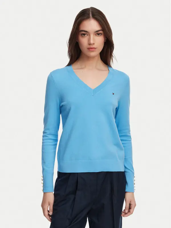 Tommy Hilfiger Tommy Hilfiger Džemper WW0WW40098 Plava Regular Fit