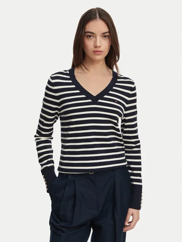 Tommy Hilfiger Tommy Hilfiger Džemper WW0WW40098 Tamnoplava Regular Fit
