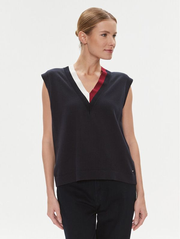 Tommy Hilfiger Tommy Hilfiger Džemper WW0WW40123 Tamnoplava Relaxed Fit