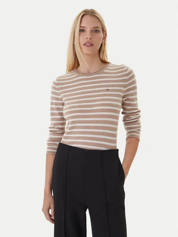 Tommy Hilfiger Tommy Hilfiger Džemper WW0WW40264 Bež Regular Fit
