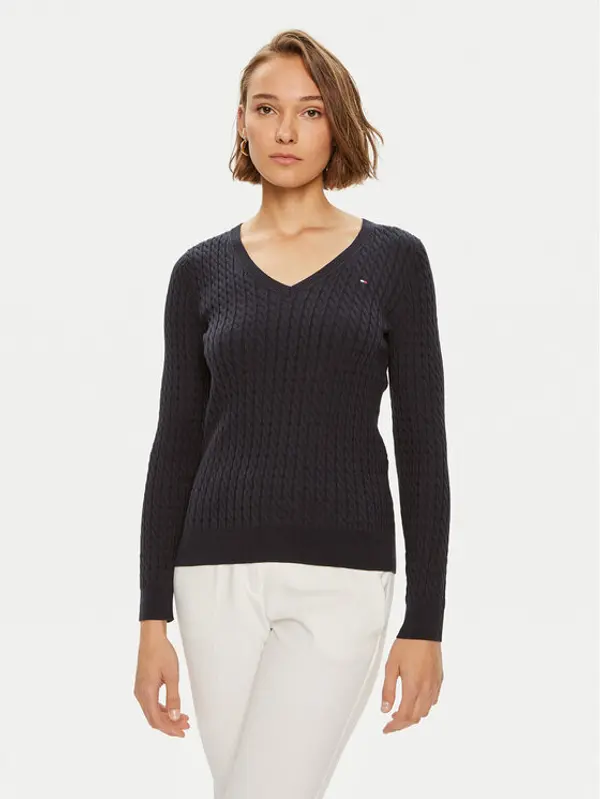 Tommy Hilfiger Tommy Hilfiger Džemper WW0WW40999 Tamnoplava Regular Fit