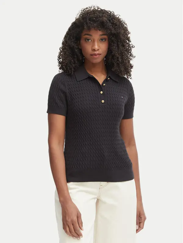 Tommy Hilfiger Tommy Hilfiger Džemper WW0WW41474 Crna Regular Fit