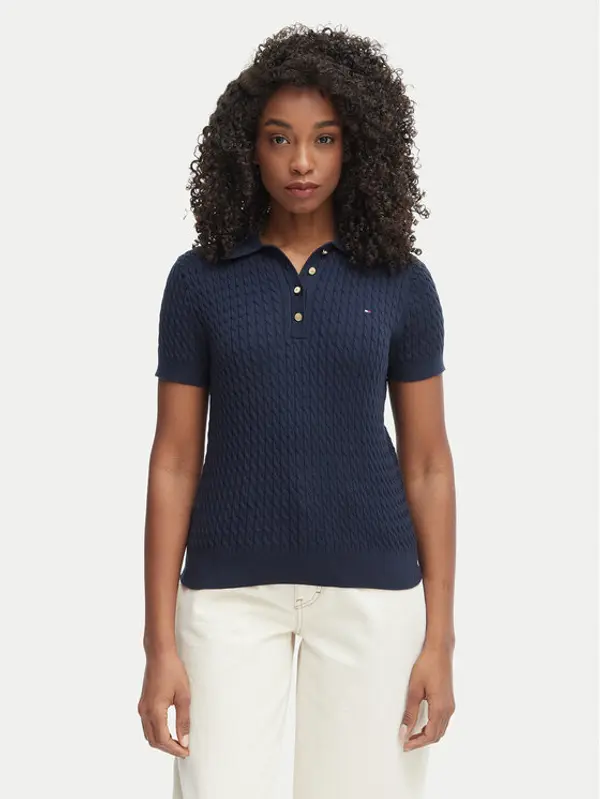 Tommy Hilfiger Tommy Hilfiger Džemper WW0WW41474 Tamnoplava Regular Fit