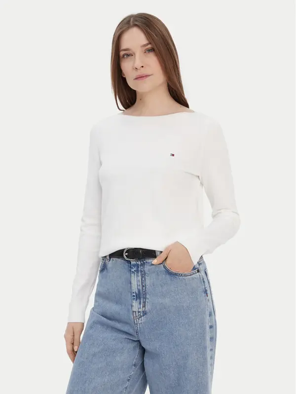 Tommy Hilfiger Tommy Hilfiger Džemper WW0WW42050 Bijela Regular Fit