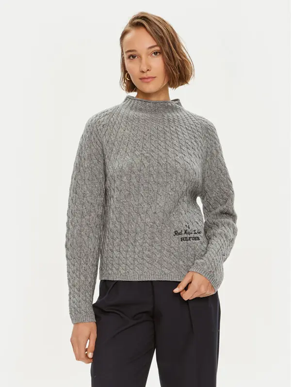 Tommy Hilfiger Tommy Hilfiger Džemper WW0WW42144 Siva Relaxed Fit