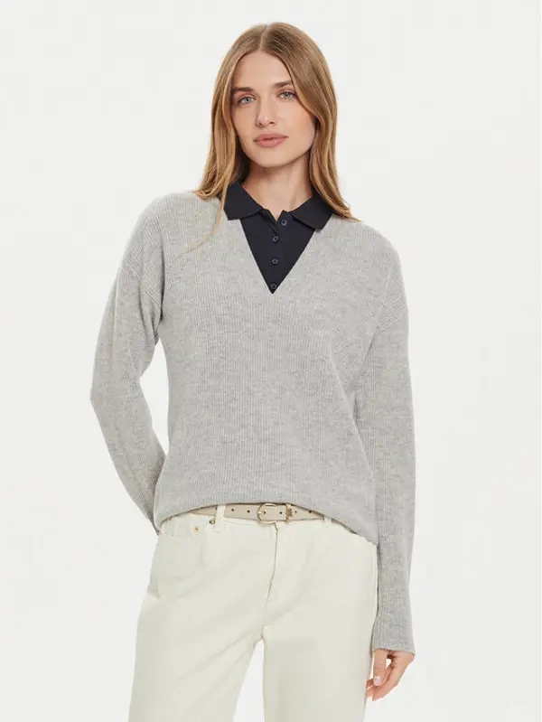 Tommy Hilfiger Tommy Hilfiger Džemper WW0WW43101 Siva Relaxed Fit