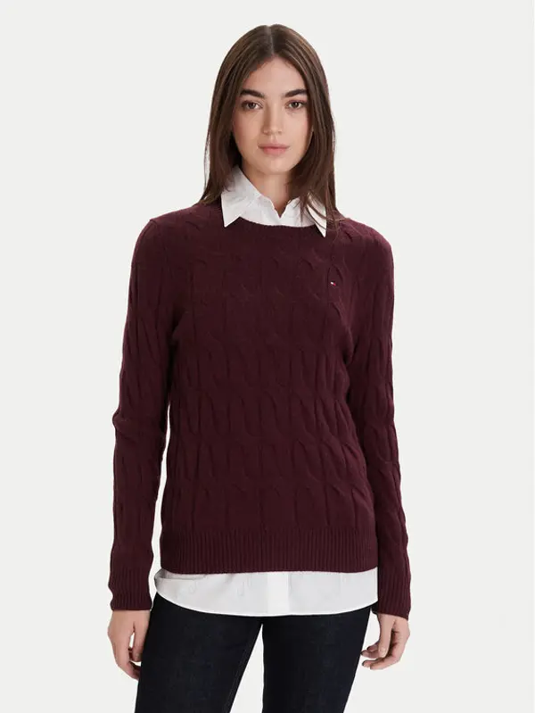 Tommy Hilfiger Tommy Hilfiger Džemper WW0WW43586 Tamnocrvena Regular Fit