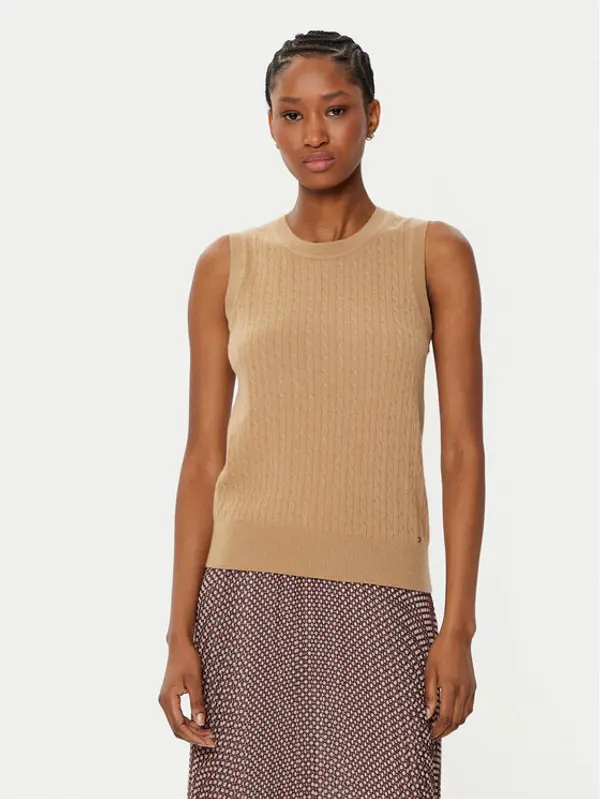 Tommy Hilfiger Tommy Hilfiger Džemper WW0WW43956 Bež Regular Fit