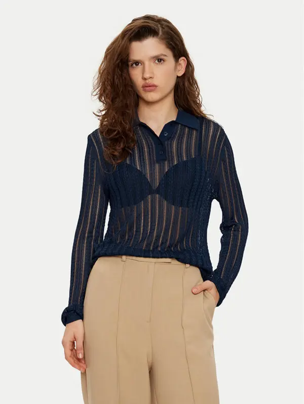 Tommy Hilfiger Tommy Hilfiger Džemper WW0WW44454 Tamnoplava Slim Fit