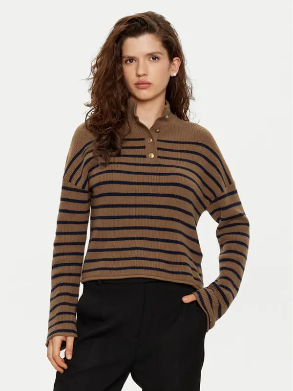 Tommy Hilfiger Tommy Hilfiger Džemper WW0WW44981 Smeđa Relaxed Fit