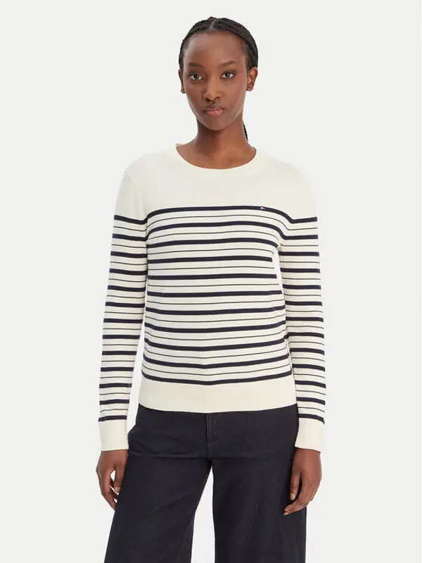 Tommy Hilfiger Tommy Hilfiger Džemper WW0WW44984 Bež Regular Fit