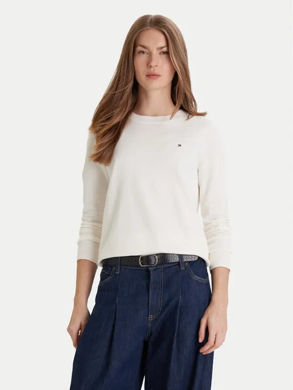 Tommy Hilfiger Tommy Hilfiger Džemper WW0WW44984 Bijela Regular Fit
