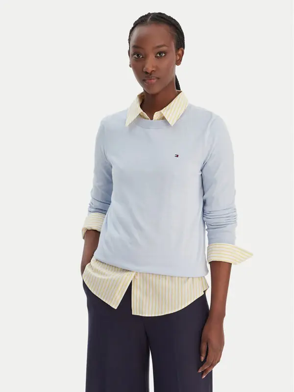 Tommy Hilfiger Tommy Hilfiger Džemper WW0WW44984 Svijetloplava Regular Fit