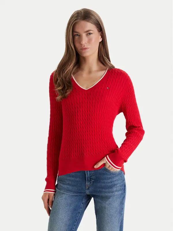 Tommy Hilfiger Tommy Hilfiger Džemper WW0WW44987 Crvena Regular Fit