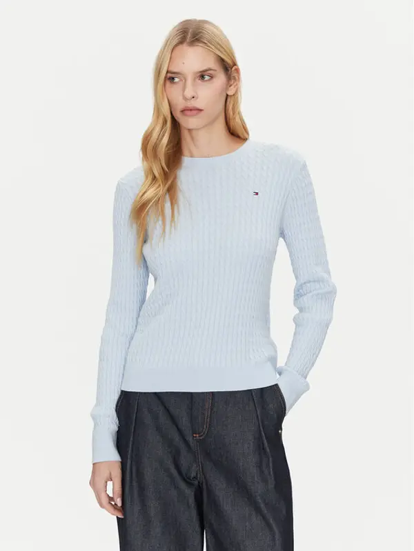 Tommy Hilfiger Tommy Hilfiger Džemper WW0WW44993 Svijetloplava Regular Fit