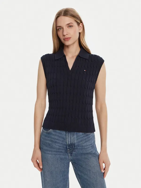 Tommy Hilfiger Tommy Hilfiger Džemper WW0WW45655 Tamnoplava Regular Fit