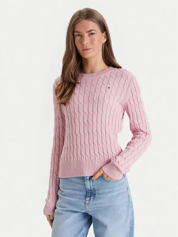 Tommy Hilfiger Tommy Hilfiger Džemper WW0WW47644 Ružičasta Regular Fit