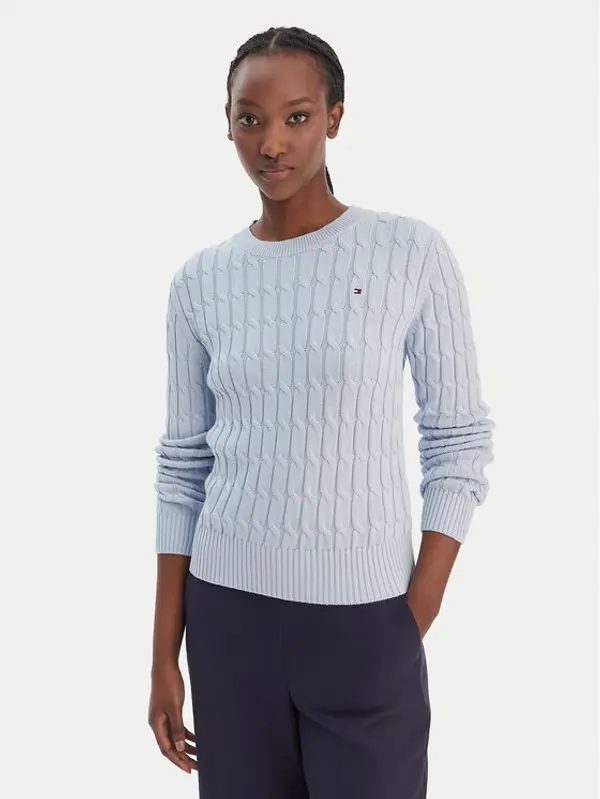 Tommy Hilfiger Tommy Hilfiger Džemper WW0WW47644 Svijetloplava Regular Fit