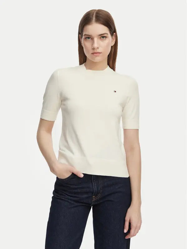 Tommy Hilfiger Tommy Hilfiger Džemper WW0WW49705 Žuta Slim Fit
