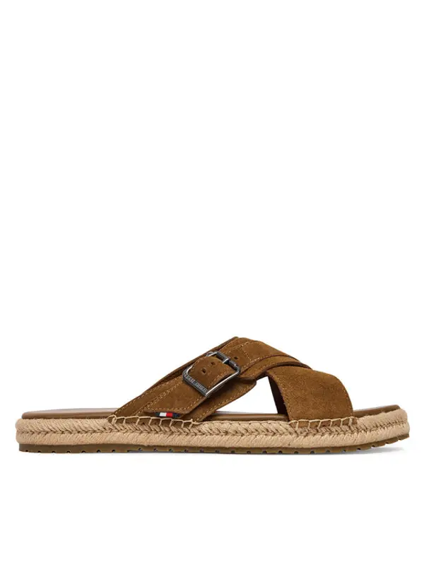 Tommy Hilfiger Tommy Hilfiger Espadrile Buckle Flexible Sandals FM0FM05772 Smeđa