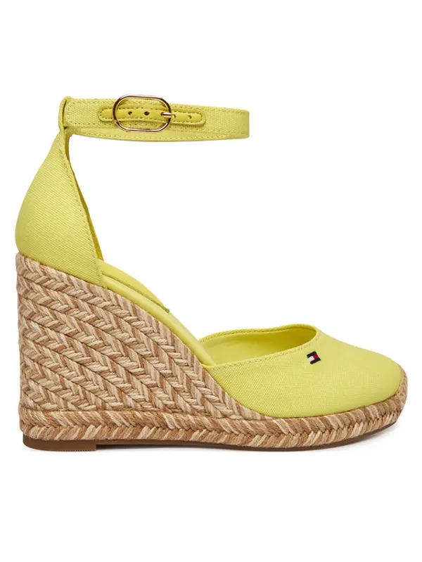 Tommy Hilfiger Tommy Hilfiger Espadrile Flag High Wedge Espad Closed Toe FW0FW09225 Žuta