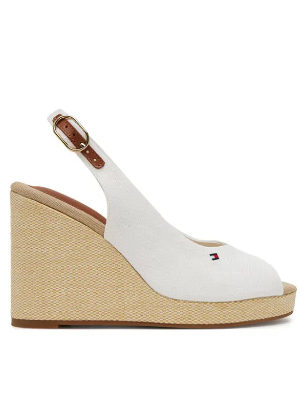 Tommy Hilfiger Tommy Hilfiger Espadrile Flag High Wedge Espad Slingback FW0FW08597 Bijela