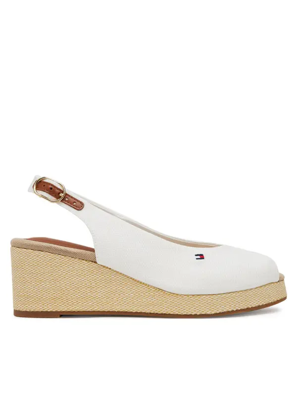Tommy Hilfiger Tommy Hilfiger Espadrile Flag Mid Wedge Espad Slingback FW0FW08595 Bijela