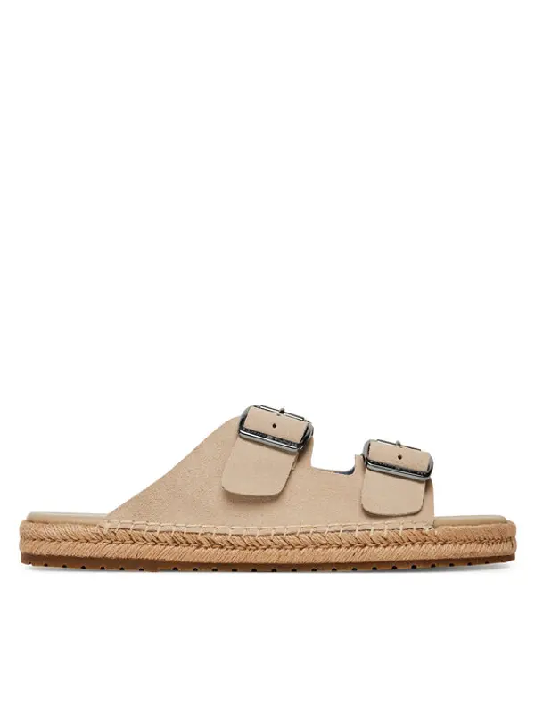 Tommy Hilfiger Tommy Hilfiger Espadrile Flex Jutte Hilfiger Suede Sandal FM0FM05503 Bež
