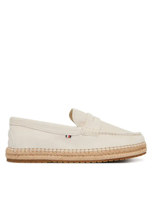 Tommy Hilfiger Tommy Hilfiger Espadrile Flexible Hilfiger Sde Espadrille FM0FM05794 Écru