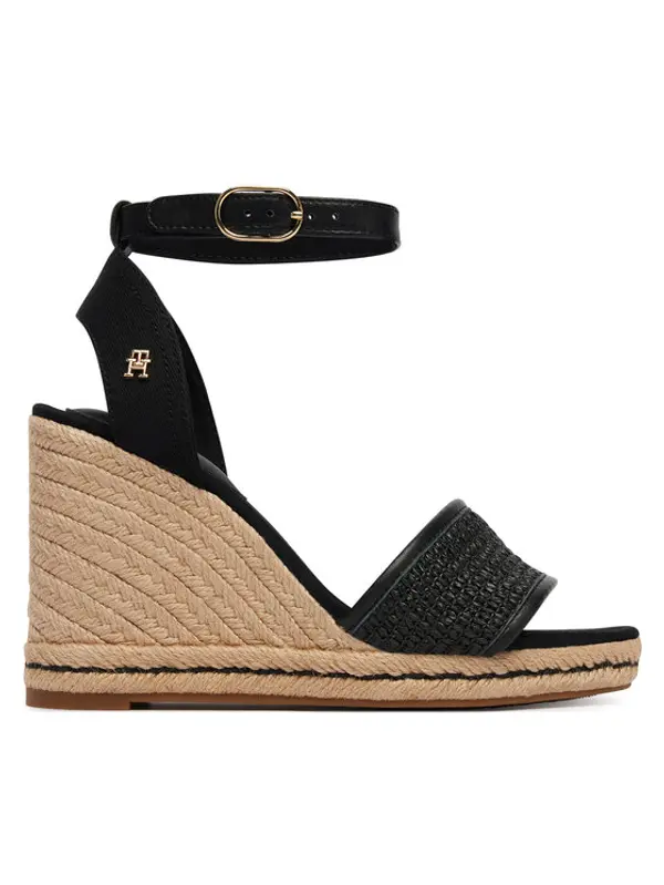 Tommy Hilfiger Tommy Hilfiger Espadrile High Wedge Espad FW0FW09471 Crna