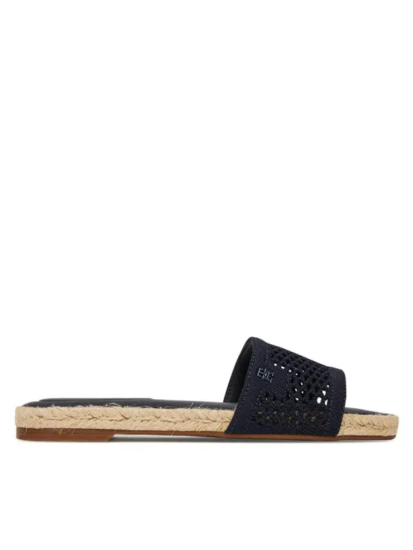 Tommy Hilfiger Tommy Hilfiger Espadrile Knit Mesh Espadrille Flat Sandal FW0FW08744 Tamnoplava