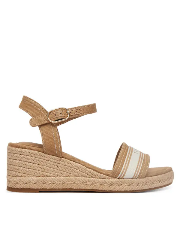 Tommy Hilfiger Tommy Hilfiger Espadrile Mid Wedge Espad Webbing FW0FW09230 Bež