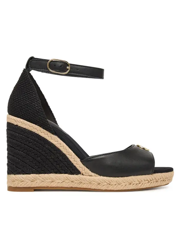 Tommy Hilfiger Tommy Hilfiger Espadrile Plate High Wedge Espad FW0FW09517 Crna