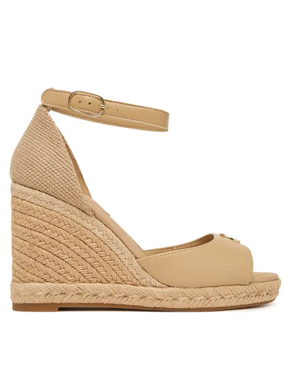 Tommy Hilfiger Tommy Hilfiger Espadrile Plate High Wedge Espad FW0FW09517 Svijetlo bež