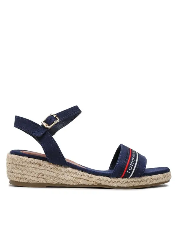 Tommy Hilfiger Tommy Hilfiger Espadrile Rope Wedge Sandal T3A7-32777-0048 M Tamnoplava