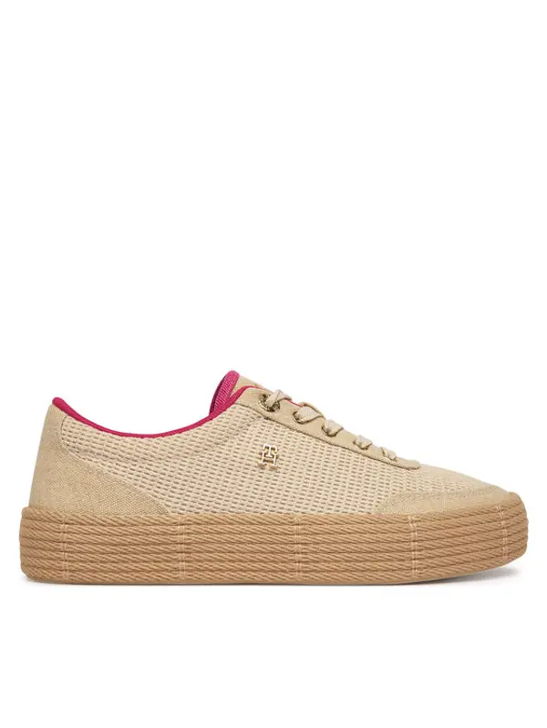 Tommy Hilfiger Tommy Hilfiger Espadrile Th Foxing Platform Rope FW0FW09173 Bež