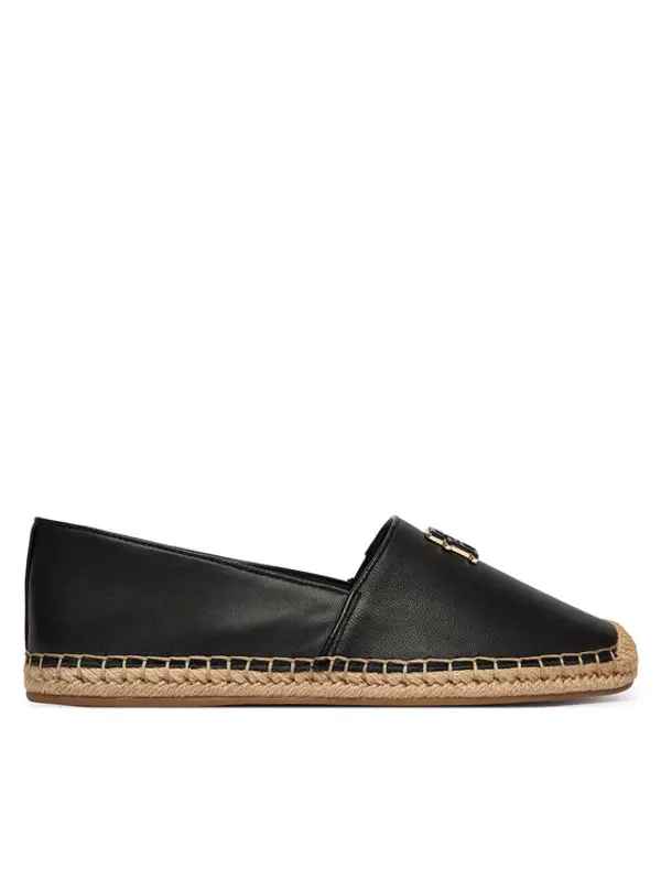 Tommy Hilfiger Tommy Hilfiger Espadrile Th Logo Leather Espadrille FW0FW09246 Crna