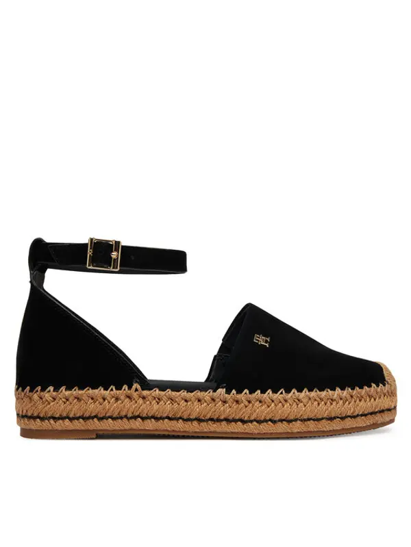 Tommy Hilfiger Tommy Hilfiger Espadrile Th Platform Espad Suede Strap FW0FW09144 Crna