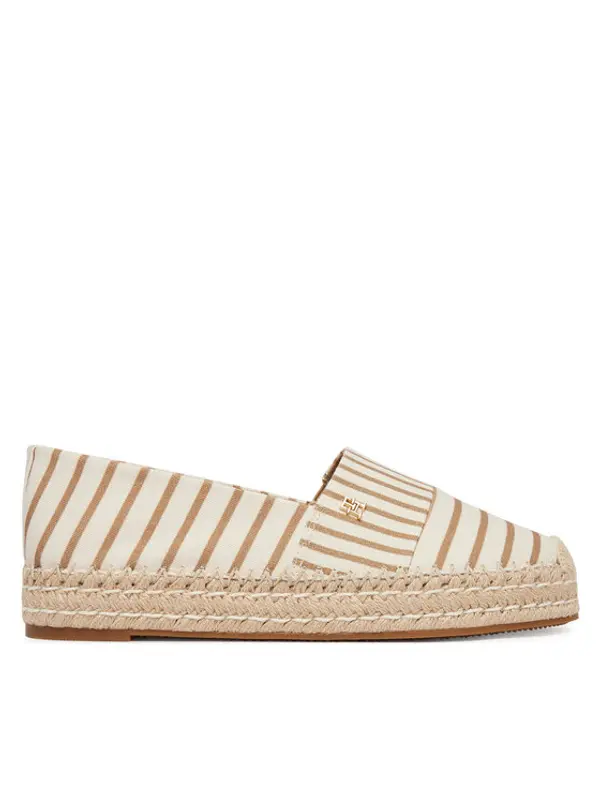 Tommy Hilfiger Tommy Hilfiger Espadrile Th Platform Espadrille Stripes FW0FW09143 Bež