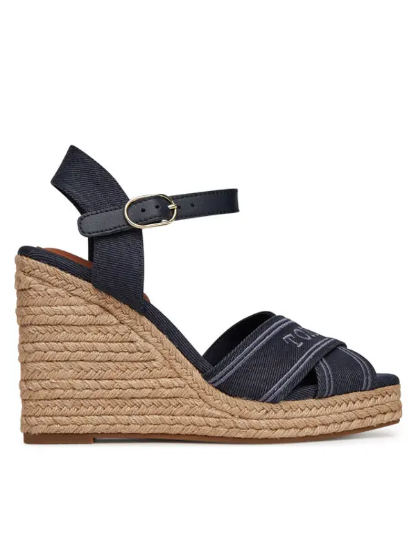 Tommy Hilfiger Tommy Hilfiger Espadrile Tommy Hilfiger Espad High Wedge FW0FW08668 Tamnoplava