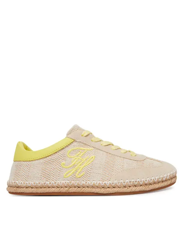 Tommy Hilfiger Tommy Hilfiger Espadrile Woven Logo Embroidery FW0FW09108 Bež