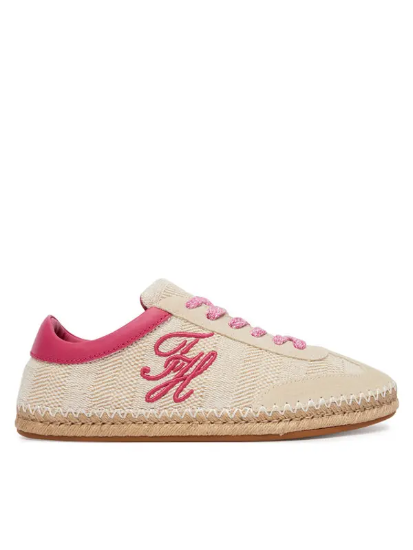 Tommy Hilfiger Tommy Hilfiger Espadrile Woven Logo Embroidery FW0FW09108 Bež